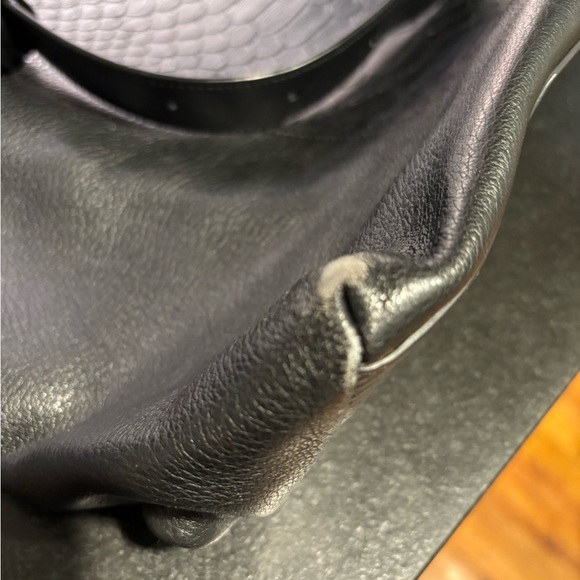 VINCE Modern V Stamped Python Medium Hobo - Picture 4 of 16